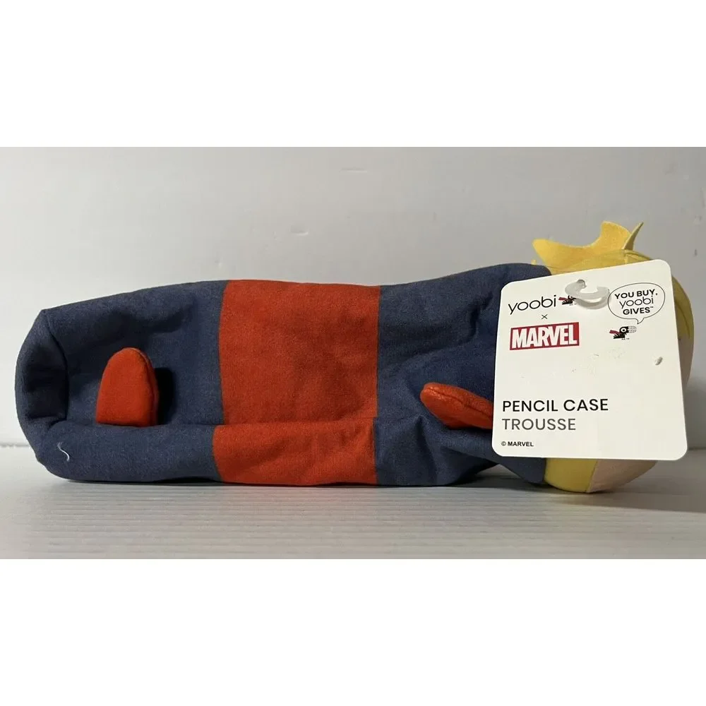 Yoobi Marvel Captain Marvel Plush Pencil Case Kids OS Blue Red‎ New Stationery